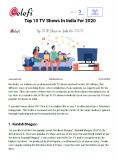 Top 10 TV shows in india for 2020 - Celefi PowerPoint PPT Presentation