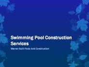 Swimming Pool Construction Services