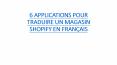 6 APPLICATIONS POUR TRADUIRE UN MAGASIN SHOPIFY EN FRANÇAIS PowerPoint PPT Presentation