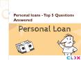 Personal loans - Top 5 Questions Answered PowerPoint PPT Presentation
