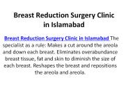 Breast Reduction Surgery Clinic in Islamabad