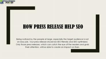 How Press Release Improve  SEO for your business