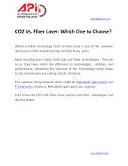 CO2 Vs. Fiber Laser: Which One to Choose?