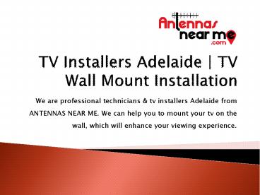 TV Installers Adelaide | TV Wall Mount Installation