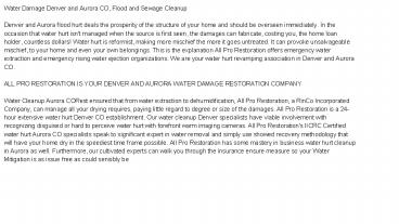 water damage restoration