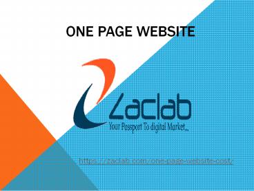 One page website