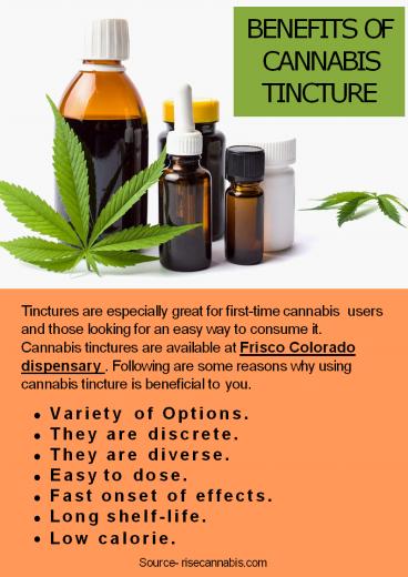 BENEFITS OF CANNABIS TINCTURE