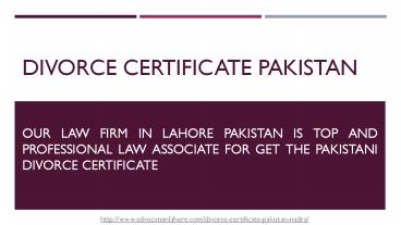 Simple Way For Get The Divorce Certificate from Union Council Legally