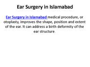Ear Surgery in Islamabad