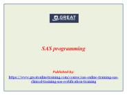 SAS programming
