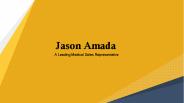 Past Experiences of Jason Amada