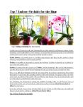Top 7 Indoor Orchids for the Home PowerPoint PPT Presentation