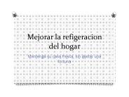 Mejorar la refigeracion del hogar