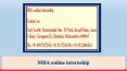 MBA online internship PowerPoint PPT Presentation
