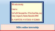 MBA online internship