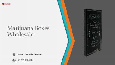 Marijuana Boxes Wholesale with Printed logo & Design in Texas, USA