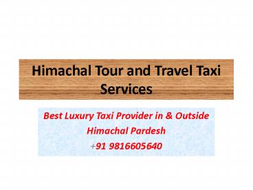 Himachal Taxi Services