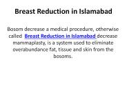 Breast Reduction in Islamabad