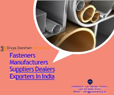 Fasteners Manufacturers, Suppliers, Dealers & Exporters In India