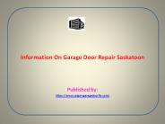 Information On Garage Door Repair Saskatoon