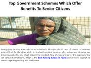 Top government services that provide incentives to senior citizens