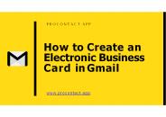 How to Create an Electronic Business Card in Gmail