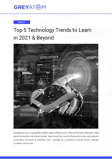 Technology Trends to Learn in 2021