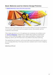 Basic Material used for Interior Design Finishes