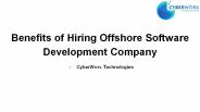 Benefits of Hiring Offshore Software Development Company