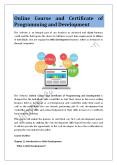 Online Course and Certificate of Programming and Development PowerPoint PPT Presentation