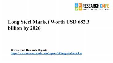 Long Steel Market Size Worth US$ 682.3 billion by 2026