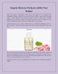 Organic Skincare Products within Your Budget PowerPoint PPT Presentation