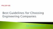Best Guidelines for Choosing Engineering Companies