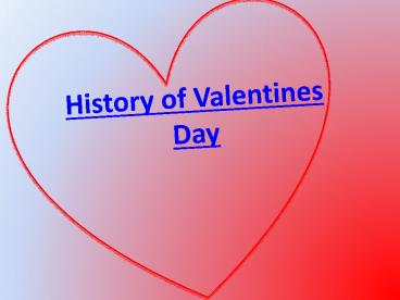 Valentines Day History