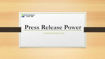 Press Release Power Journalists in USA