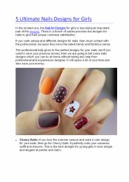 5 Ultimate Nails Designs for Girls