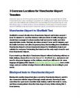 3 Common Locations for Manchester Airport Transfers PowerPoint PPT Presentation