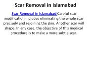 Scar Removal in Islamabad