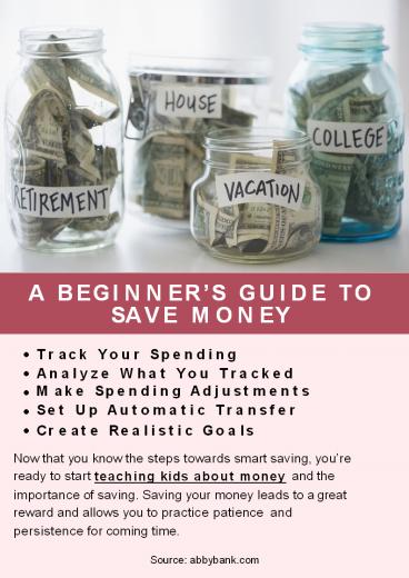 A BEGINNER’S GUIDE TO SAVING MONEY