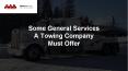Some General Services A Towing Company Must Offer PowerPoint PPT Presentation