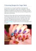 5 Stunning Designs for Finger Nails PowerPoint PPT Presentation