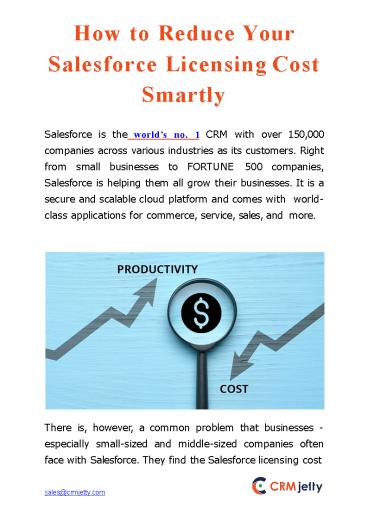 How to Reduce Your Salesforce Licensing Cost Smartly