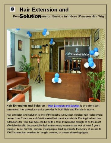 Permanent hair extension for male and female