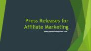 Press Releases for Affiliate Marketing