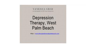 Therapist in West Palm Beach - Depression Therapy West Palm Beach
