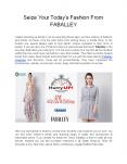 Seize Your Today’s Fashion From FABALLEY