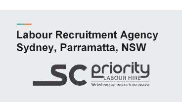 Labour Recruitment Agency Sydney, Parramatta, NSW
