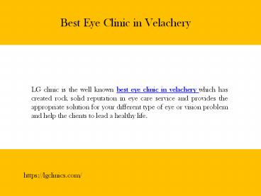 Best Eye Doctor in Velachery