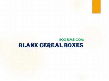 cereal box blank