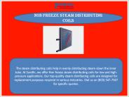 Non Freeze Steam Distributing Coils